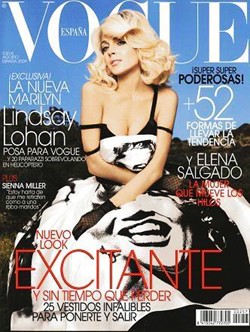 Линдсей Лохан в образе Мэрилин Монро для Vogue
