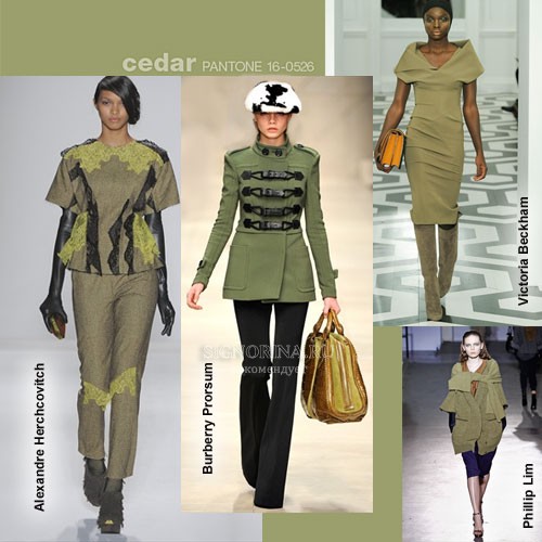 Модные цвета осень-зима 2011-2012: кедр