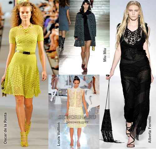 Модные тенденции весна-лето 2012: кружевные платья