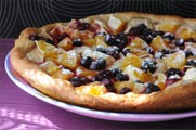 Фруктовая пицца с апельсинами и яблоками: постный рецепт