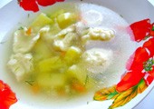 Суп с клецками и курицей, рецепт с фото
