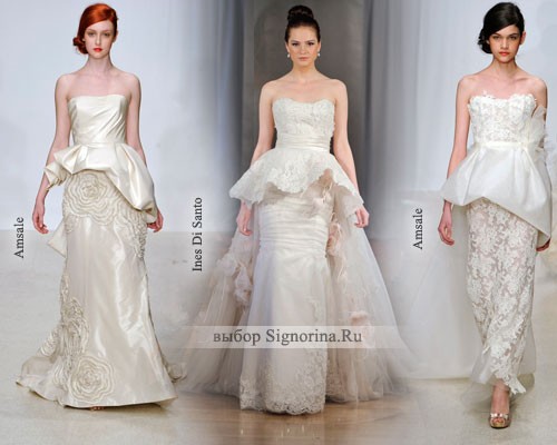 Свадебные платья 2013: крупные элементы декора
