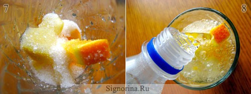 Приготовление апельсинового напитка