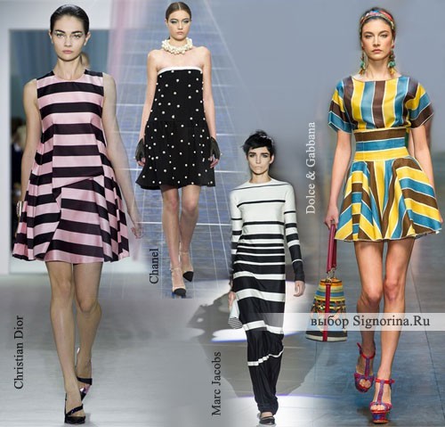 Модные тенденции весна-лето 2013: Клетка, полоска и горох
