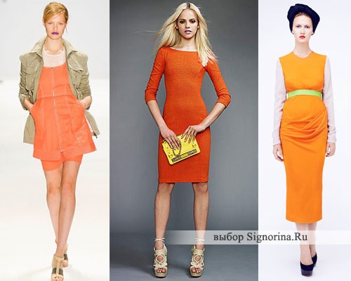 Фото: С чем носить оранжевое платье
