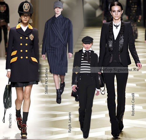 Модные тенденции осень-зима 2013-2014, фото: смешение мужских и женских элементов гардероба