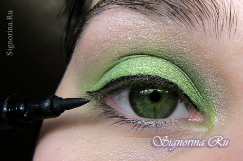 Вечерний макияж для зеленых глаз пошагово: фото 5