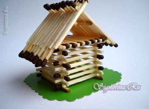 Как построить домик из спичек: детская поделка 