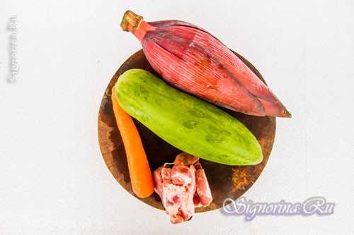 Ингредиенты для рагу из свинины с папайей: фото