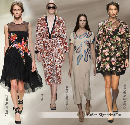 Модные тенденции весна-лето 2014: объемные аппликации