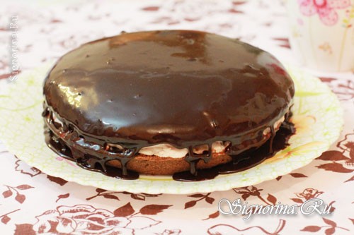 Шоколадный торт с мороженым: фото