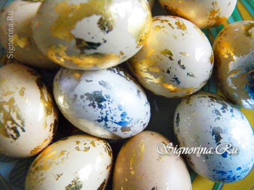 Золотые пасхальные яйца: мастер-класс по декорированию. Фото