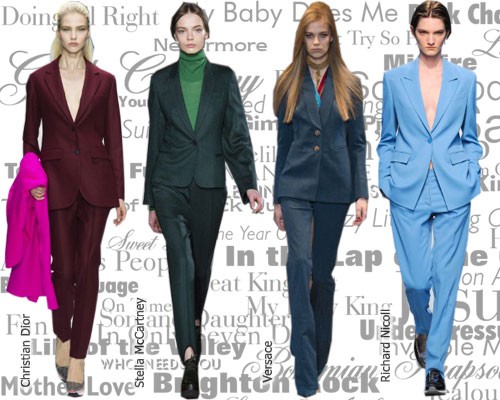 Модные тенденции осень-зима 2014-2015, фото: Мужские костюмы разных цветов
