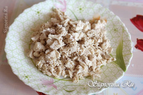 Рецепт приготовления салата из пекинской капусты с курицей и яблоком: фото 1