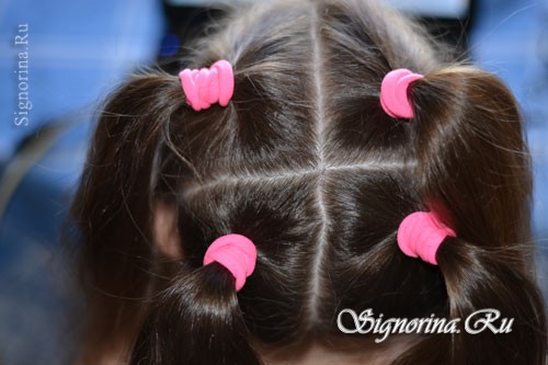 Прическа из косичек для девочки на длинные волосы, пошагово: фото 3