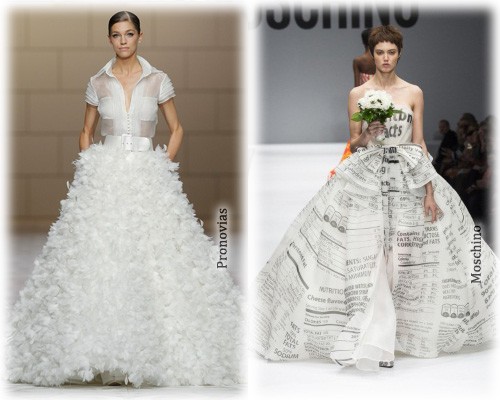 Свадебные платья 2015, фото: разнообразие тканей