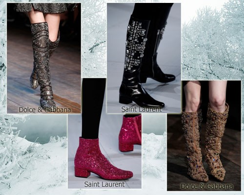 Модные сапоги осень-зима 2014-2015, яркий декор: фото