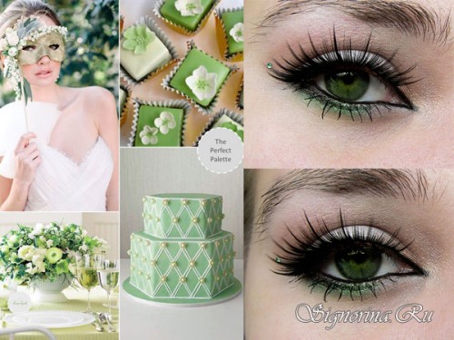 Свадебный макияж для зеленых глаз: урок с пошаговыми фото