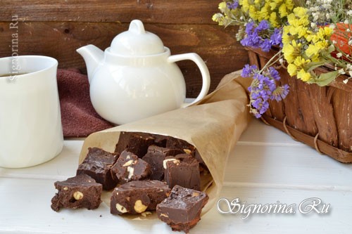 Шоколадно-ореховый фадж: фото