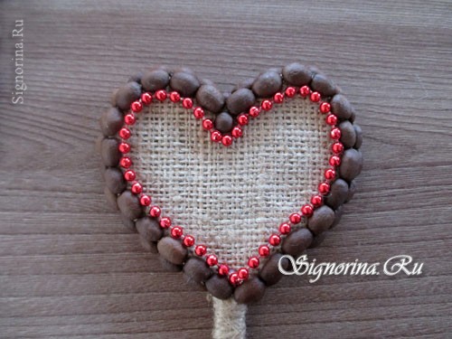 Мастер-класс по созданию топиария-сердца с кофейными зёрнами: фото 22
