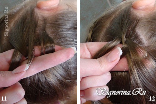 Мастер-класс по созданию причёски для девочки на длинные волосы с косами и бантиком: фото 11-12