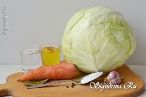 Ингредиенты для приготовления маринованной капусты «Провансаль»: фото 1