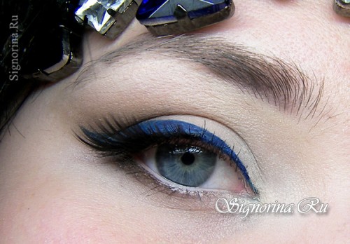 Вечерний макияж для голубых глаз: фото