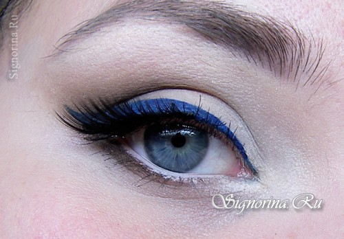Вечерний макияж для голубых глаз: фото