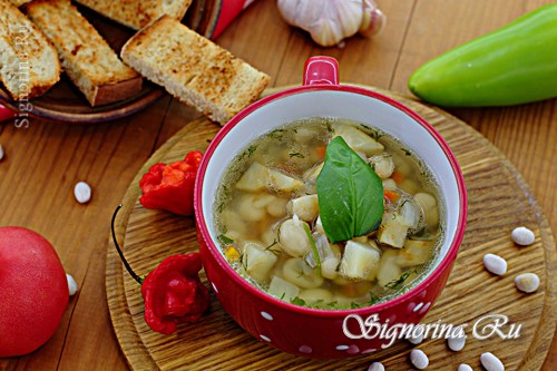 Суп с белой фасолью и сельдереем в мультиварке (без картошки): фото