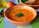 Украинский капустняк - постный суп с квашеной капустой, томатом и пшеном. Рецепт с фото