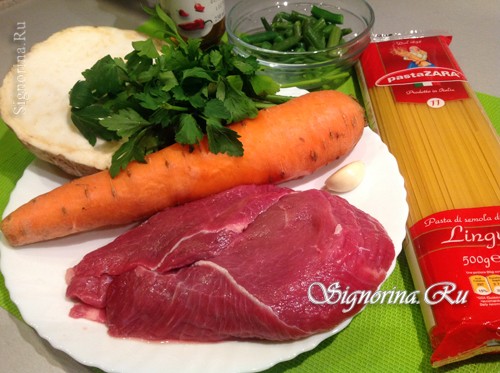 Ингредиенты для приготовления телятины с овощами: фото 1