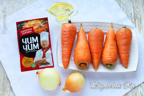 Продукты для приготовления салата «Морковь-ча»: фото 1