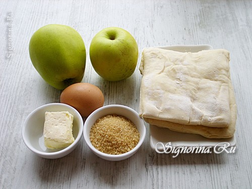 Ингредиенты для приготовления корзиночек с яблоками: фото 1