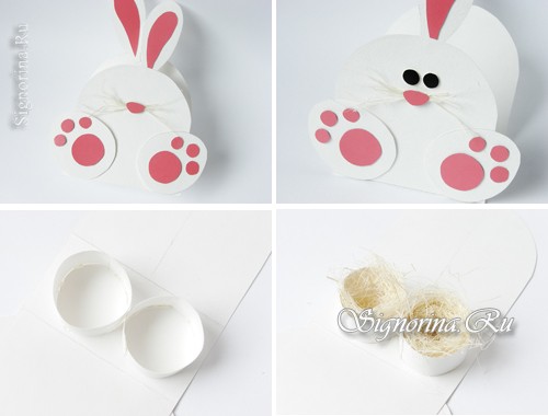 Мастер-класс по изготовлению упаковки для пасхальных яиц в виде кролика: фото 5