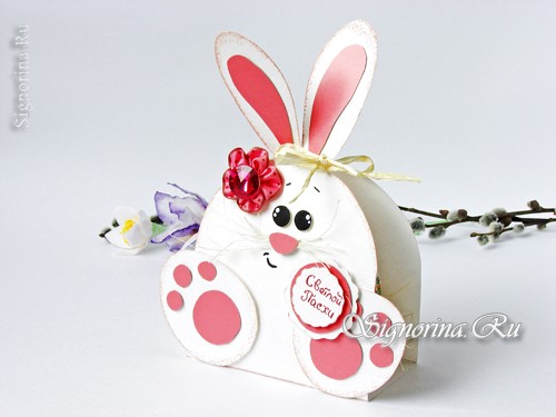 Упаковка для пасхальных яиц в виде кролика: фото