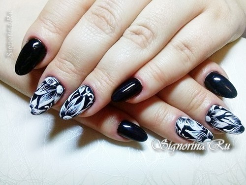 Чёрно-белый дизайн ногтей: фото 