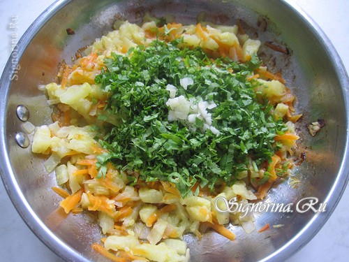 Тушёные овощи с зеленью и чесноком: фото 6