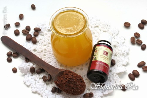 Ингредиенты для кофейно-медового скраба для тела: фото 1