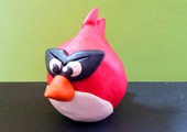 Энгри Бёрдз (Angry Birds) из пластилина пошагово – злая птичка Рэд