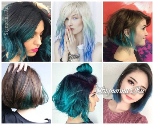 Модное окрашивание волос 2017: голубое омбре 