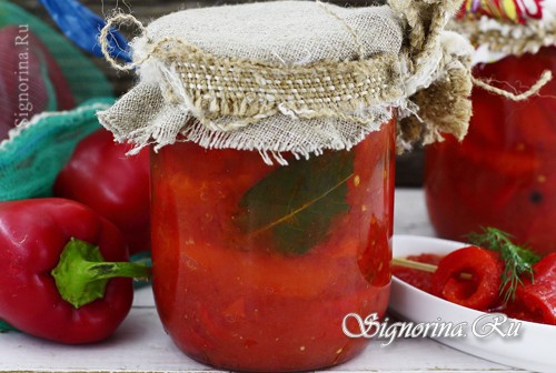 Сладкий перец в томатном соусе на зиму: фото