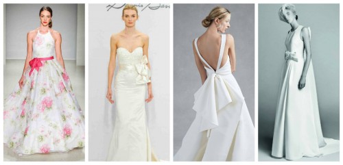 Модные свадебные платья –2017 (фото): банты и бантики