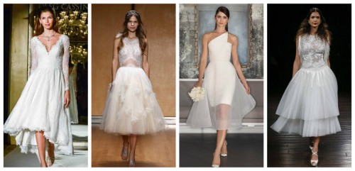 Модные свадебные платья –2017 (фото): длина миди
