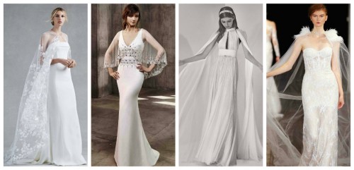Модные свадебные платья –2017 (фото): платья с накидкой