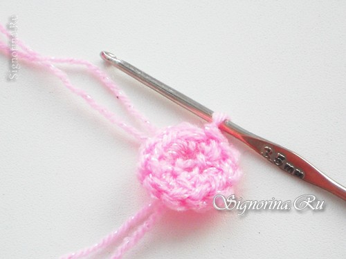 Мастер-класс по вязанию крючком шапки Пинки Пай для девочки: фото 5