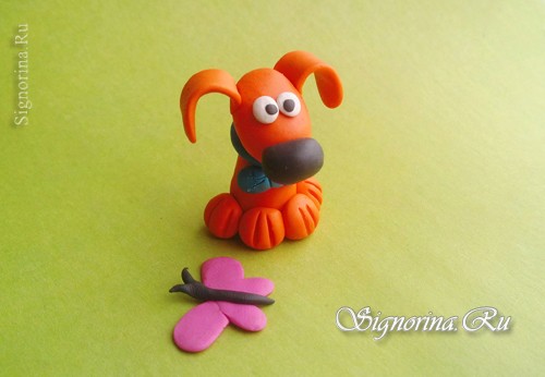 Рыжая собачка из пластилина своими руками: фото