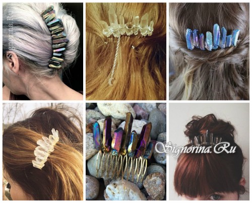 Идеи летних причесок с аксессуарами для волос: гребни и шпильки с кристаллами