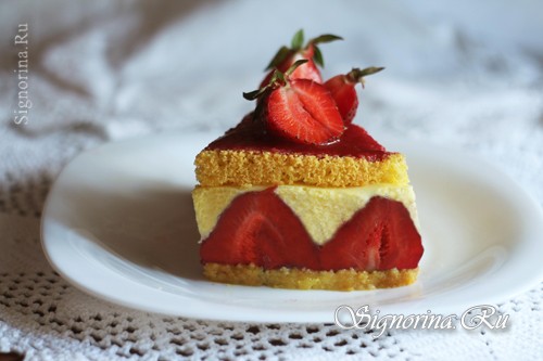 Торт Фрезье с клубникой: рецепт с фото пошагово