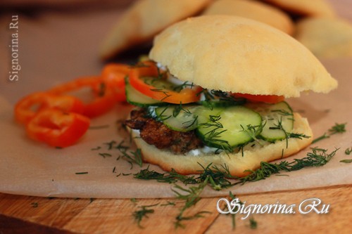 Домашний гамбургер с котлетой: рецепт пошагово с фото 16