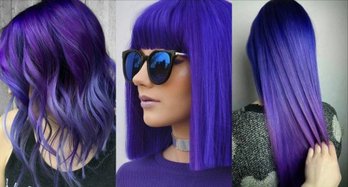 Модный цвет волос 2018 года – ультрафиолет